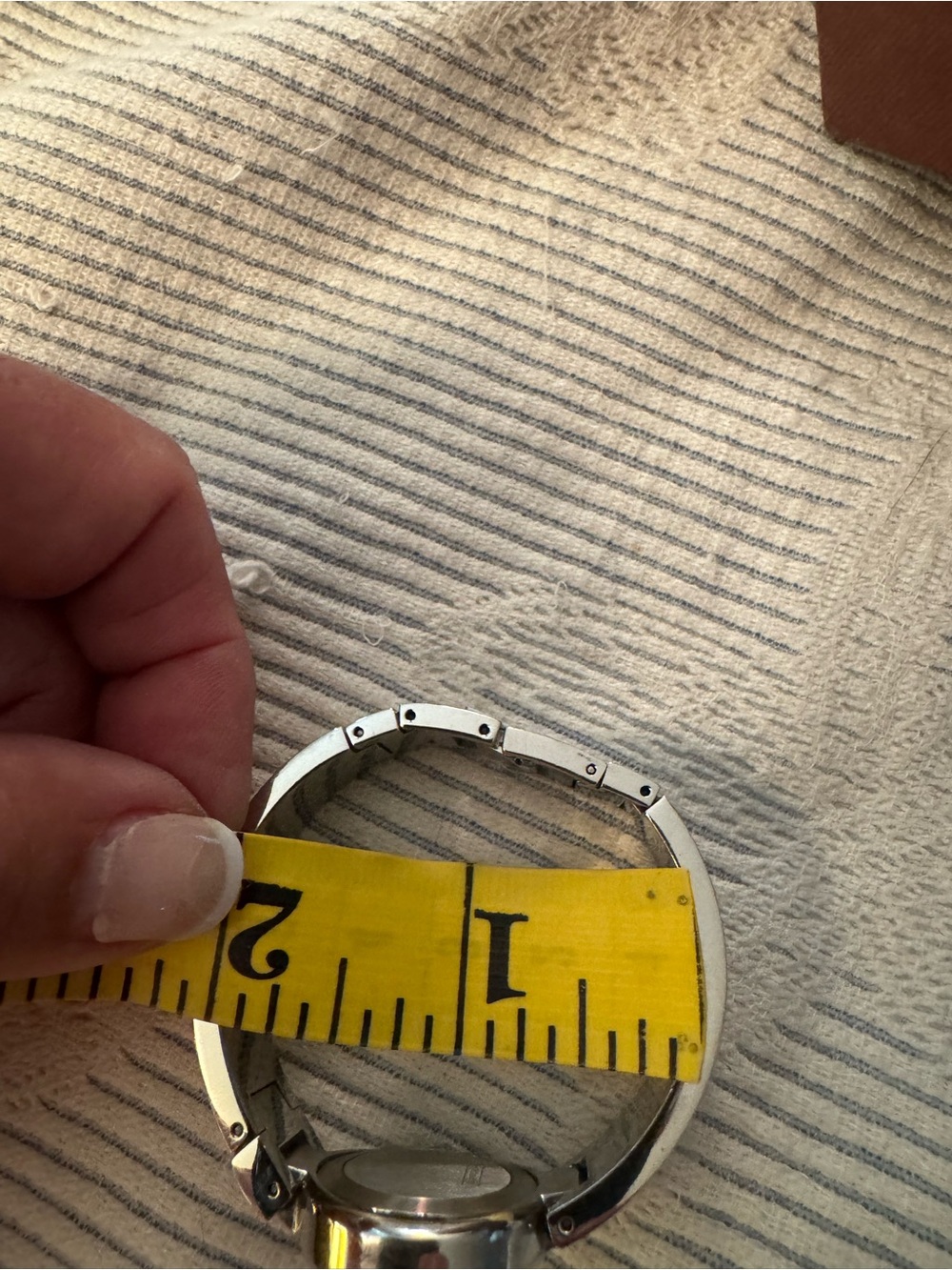 NIB Coach Silver-Tone Signature Cuff Watch with White Dial - Picture 6 of 6